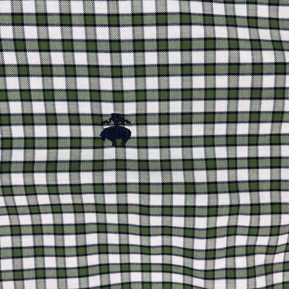 Brooks‎ Brother Shirt Mens XL Green Check Button Long Sleeve Non Iron Cotton - Picture 2 of 7